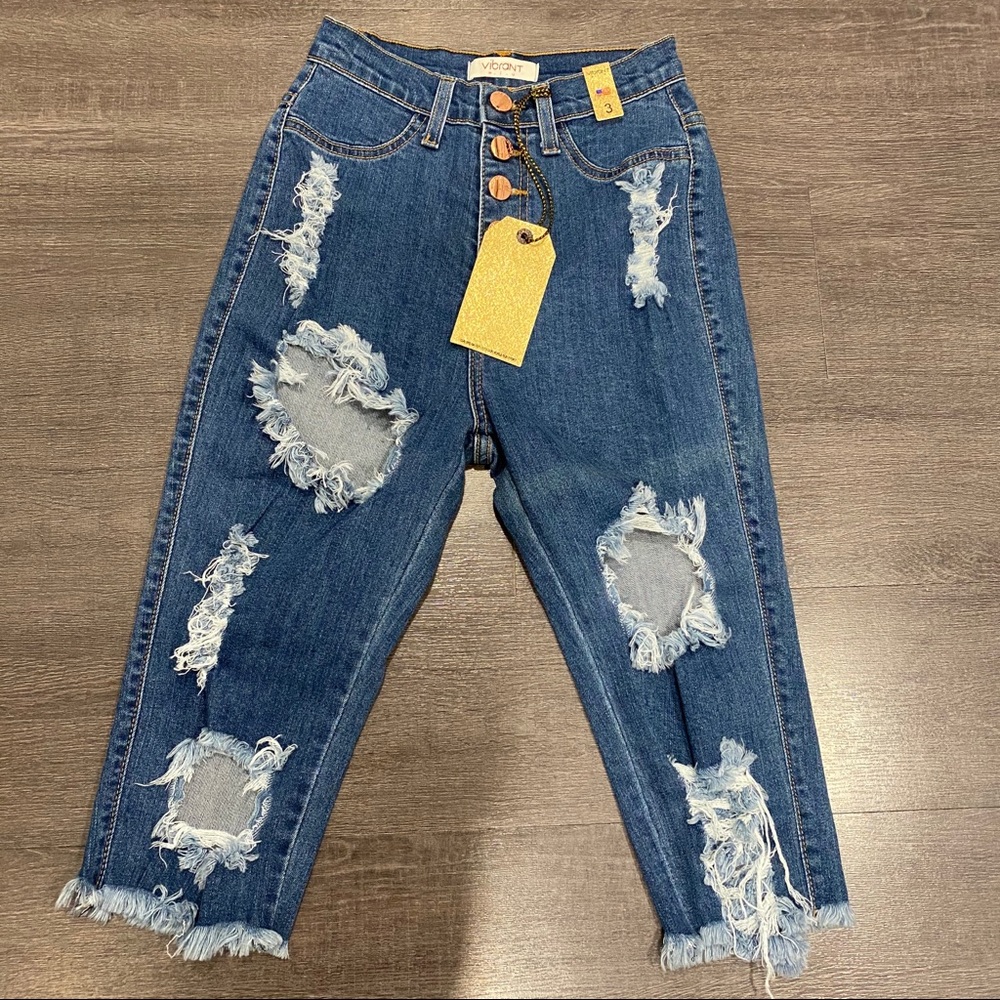 Distressed Bermuda Shorts